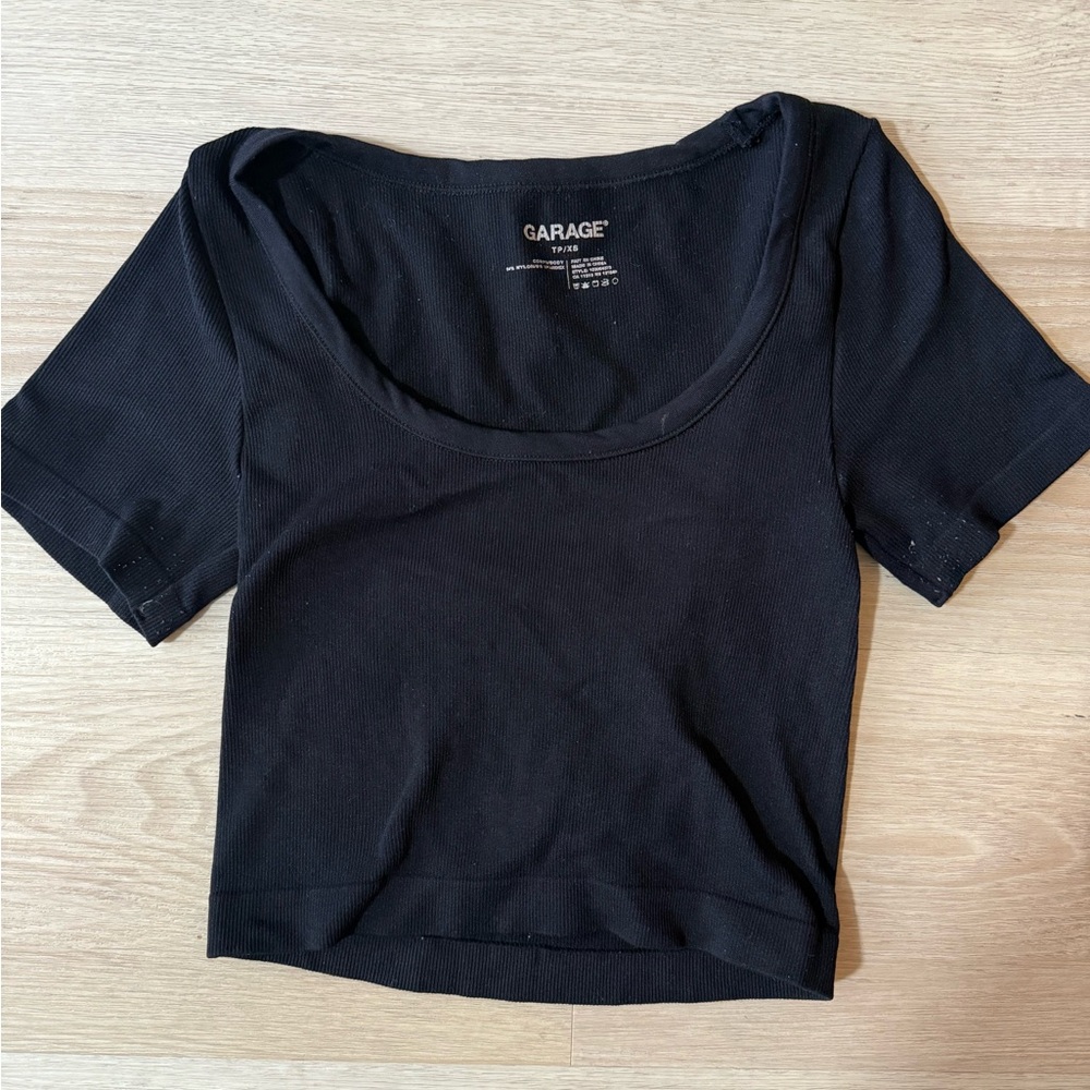 Garage Black Soft Spandex Tshirt XS